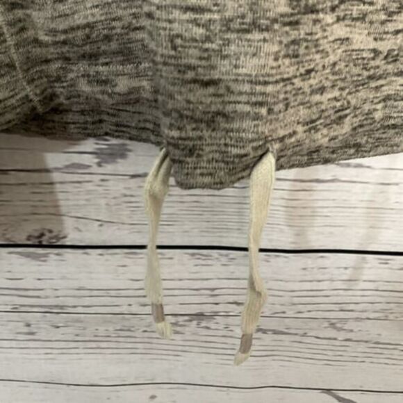 Athleta Top Blissful Cowl Neck Sweater Heather Gray Womens Small Tall Drawstring - Picture 7 of 9